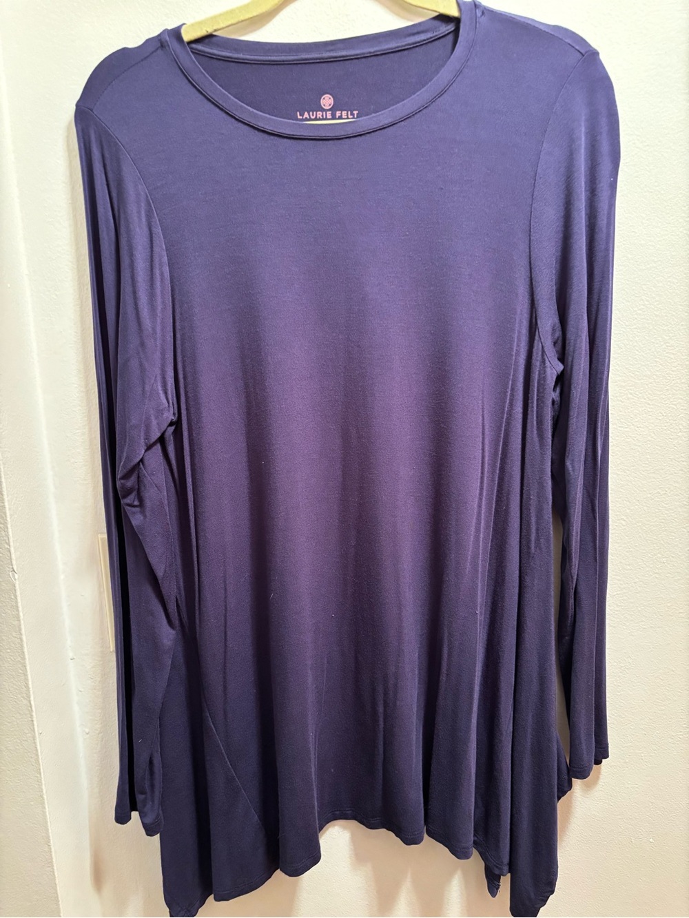 Laurie Felt Purple Long-Sleeve Swing Tee